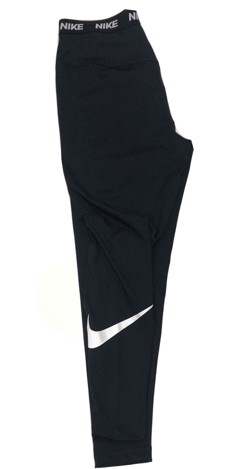 nike black club leggings with swoosh logo